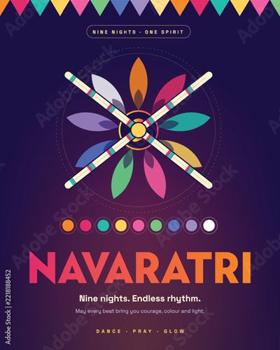 Festive Navratri Celebration Poster Design for Cultural Event Background