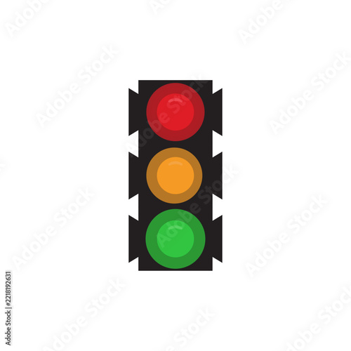 raffic Light Icon Vector Illustration for Transportation and Signal Concepts