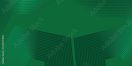 Abstract Dark Green Background with Emerald Geometric Line Art Vector