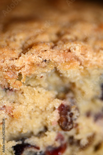 close up of a delicious fruit cake