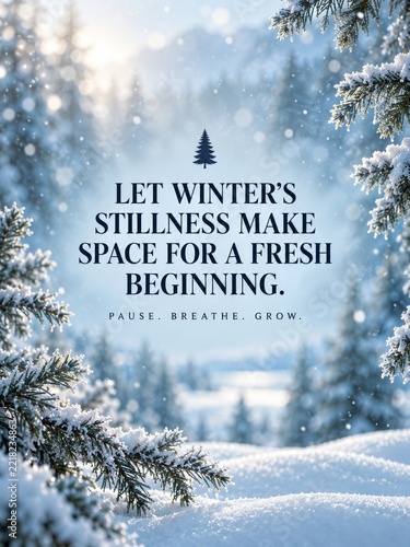 Let Winters Stillness Make Space for a Fresh Beginning With Words of Motivation
