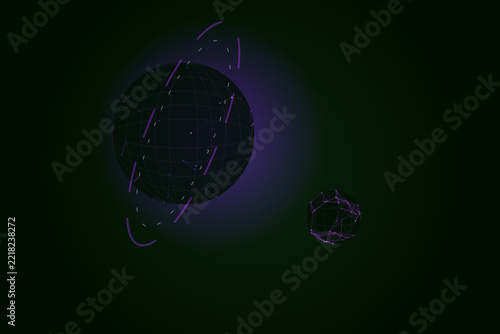 Elegant Deep Space Digital Globe Premium Concept CPC0037