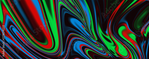 Abstract fluid wave background with colorful halftone liquid marble swirls