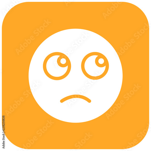 Vector Design Rolling Eyes Icon Style