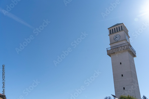 Kosovo Gjakova city center, old tower clock