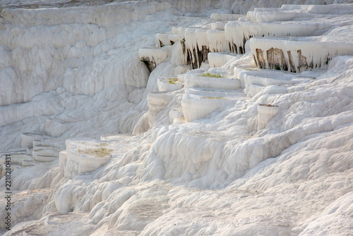 Water formations at Pamukkale in Turkey during daytime