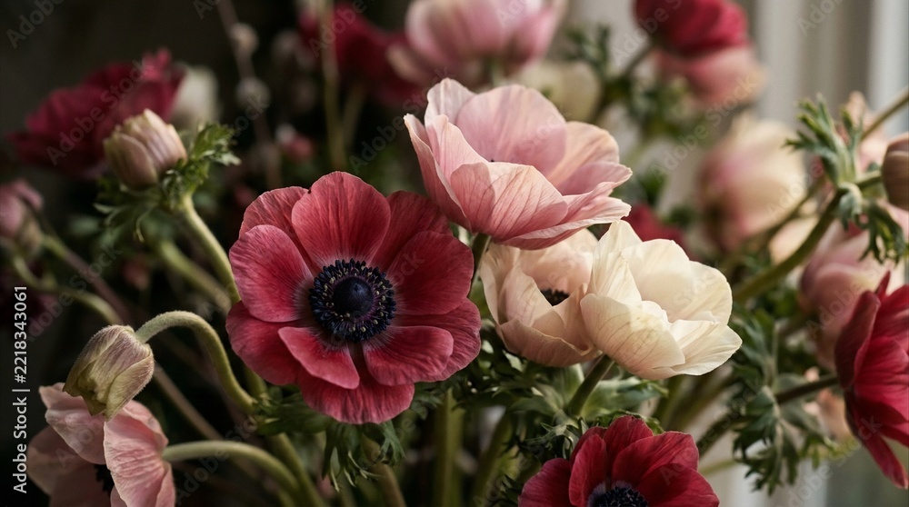 Obraz premium Anemone flower bouquet