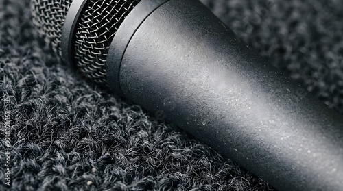 Macro Detail of Professional Studio Microphone