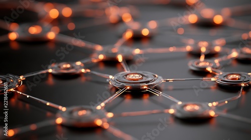 real-time cross-border payment concept, glowing tokens transferred through a decentralized global network