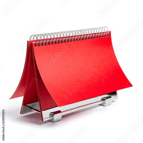 Empty calendar template isolated background concept