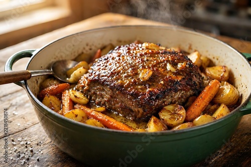 SLOW COOKED GARLIC BUTTER POT ROAST