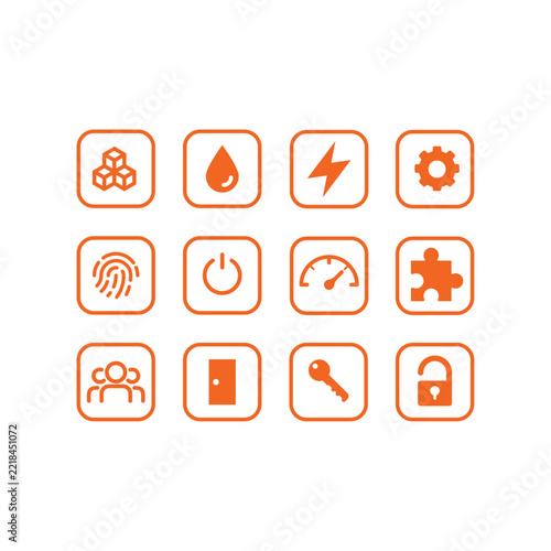 smart lock door icon pack