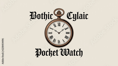 Vintage pocket watch with intricate roman numerals and decorative hands on aged parchment background roman numeral clock antique timepiece