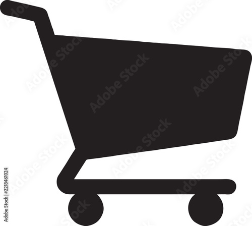 Shopping cart icon silhouette