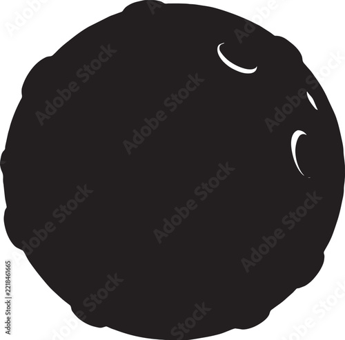 Full moon silhouette icon