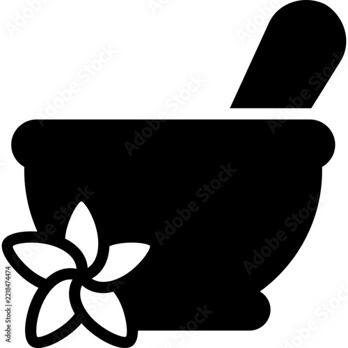 mortar icon illustration design with glyph