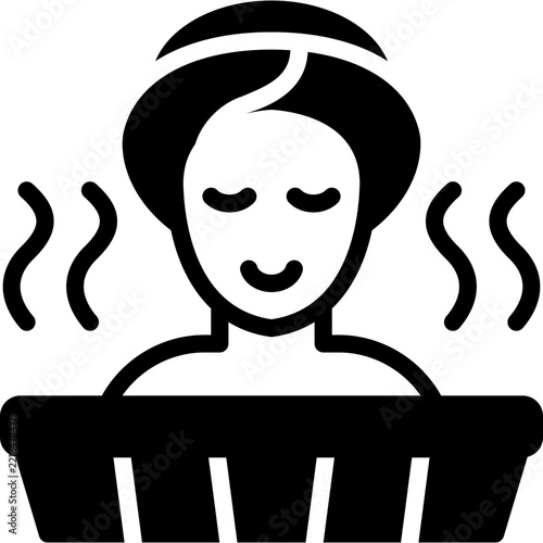 sauna icon illustration design with glyph