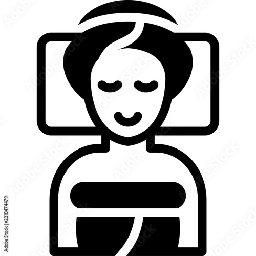 relax icon illustration design with glyph