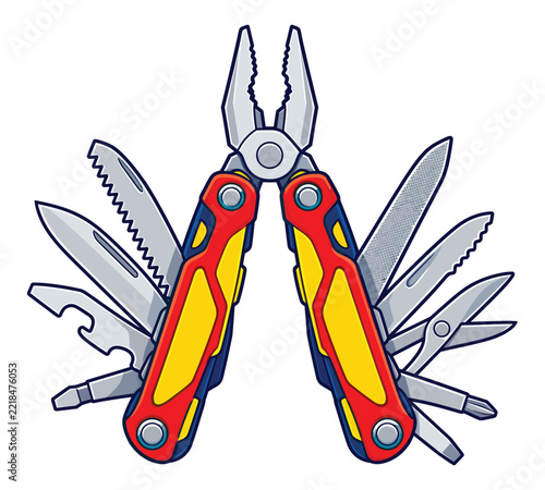 Pixel art multi tool pocket knife icon