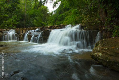 The second tier of Than Ngam Waterfall on Phu Foi Lom, Udon Thani Province, Thailand.