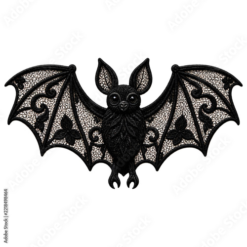 Lace Bat Ornament with Elegant Spooky Decor Mood for Halloween