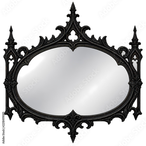 Gothic Mirror with Victorian-inspired Styling for Halloween