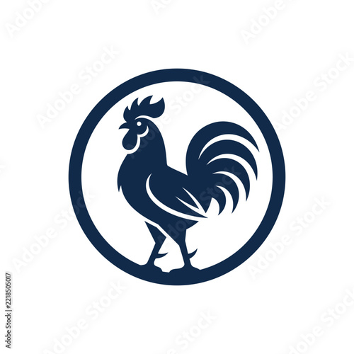Minimalist Rooster Icon AQ