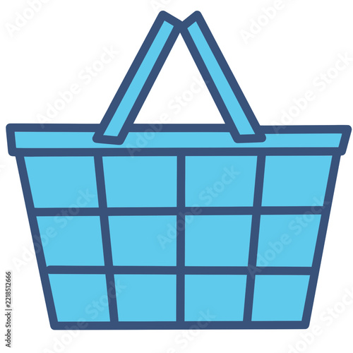 blue shopping basket
