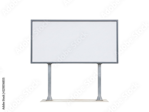Blank outdoor billboard sign isolated on a transparent background