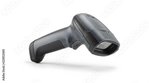Black handheld barcode scanner for retail inventory management and