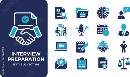 Website Administration and Business Dashboard Interface Vector Icon Collection