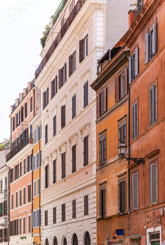 Narrow streets of Medieval part of Rome city