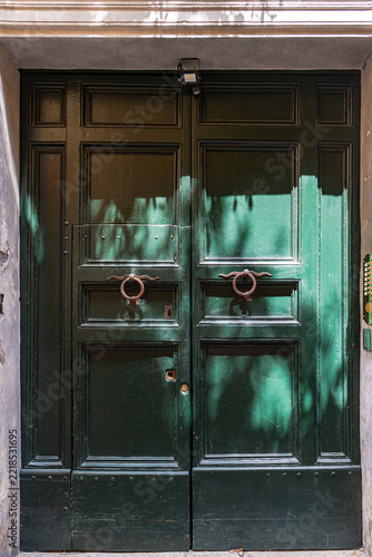 Door in historical part of Rome