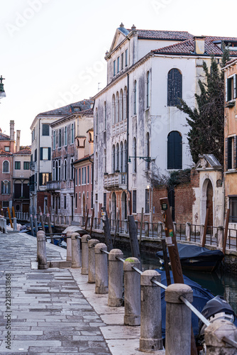 Venice channels in winter