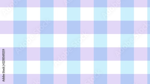 Pastel gingham with oversized squares in lilac, periwinkle blue, aqua and white, dreamy kawaii checkerboard background