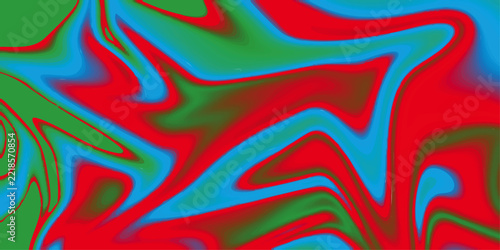 Abstract liquid swirl pattern with red, green, and blue colors