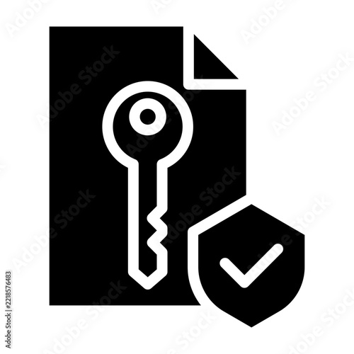 Permission Vector Glyph Icon Design