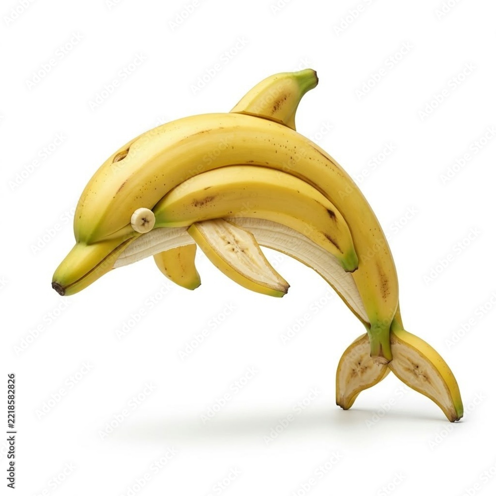 Fototapeta premium Dolphin Made With Banana 