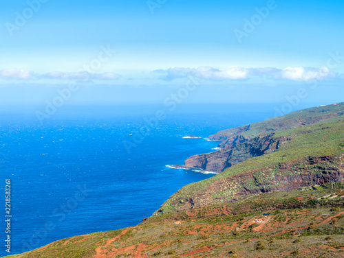 Rugged Volcanic Cliffs and Atlantic Ocean Coastline near Puntagorda (La Palma, Canary Islands, Spain)