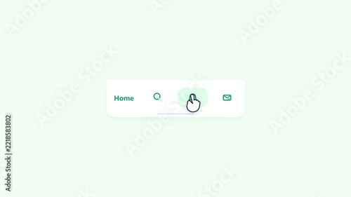 Animated Mobile Navigation Menu With Icon Interaction
