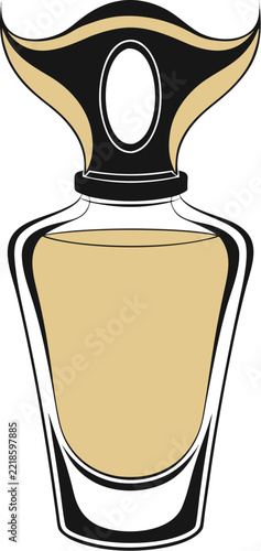 Luxury Perfume Bottle Vector Illustration