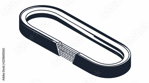 Industrial V-Belt Isolated