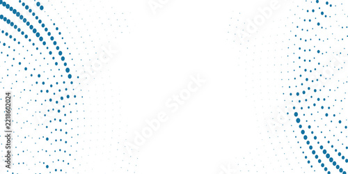 Abstract Light Blue Halftone Swirl Dots Background