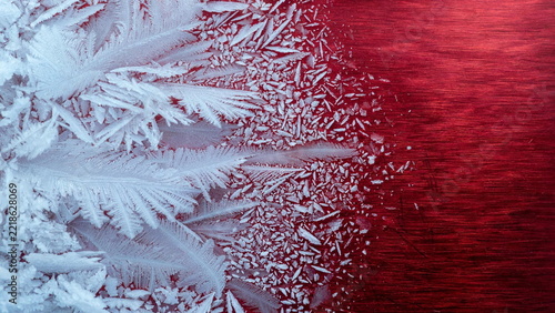 Ruby Brushed Metal with Frost Gradient Christmas Background