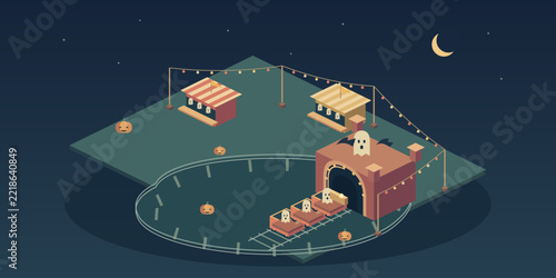Miniature Haunted Carnival Ghost Train