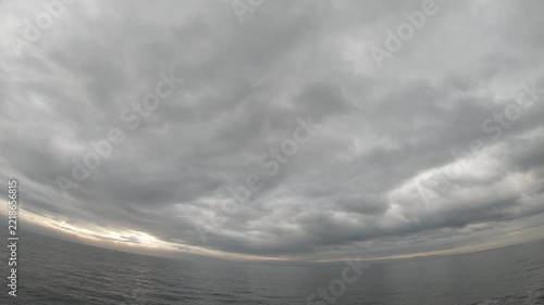 A time-lapse video of Beppu Bay and a cloudy sky in Oita Prefecture, Japan