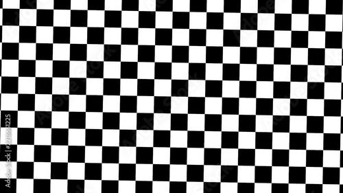 Rotating black and white checkered pattern motion loop background video