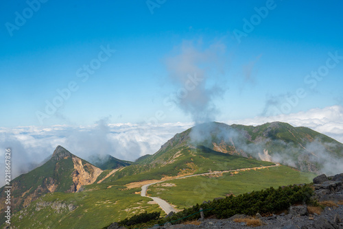 乗鞍岳、乗鞍スカイラインと雲海