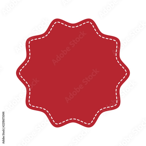 vector illustration of a red label