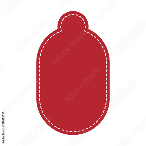 vector illustration of a red label